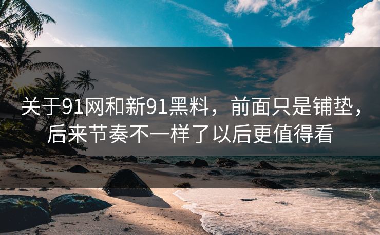 关于91网和新91黑料，前面只是铺垫，后来节奏不一样了以后更值得看